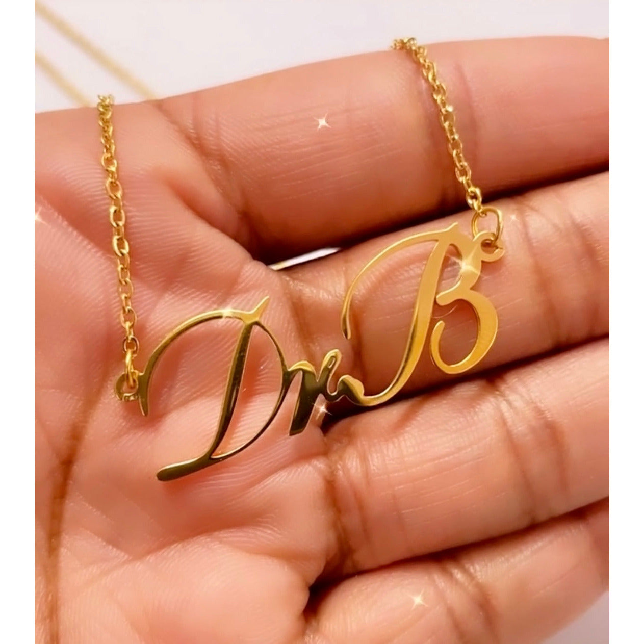 Fancy Script Name Fancy Script Name Necklace – Blush Velvet Boutique