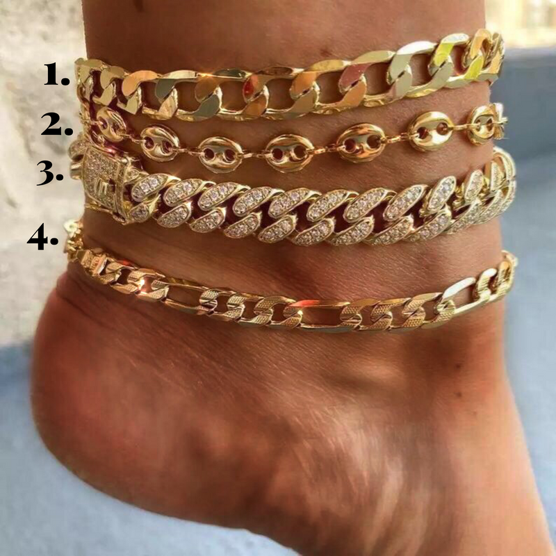 Gold Anklets (Extension Available)