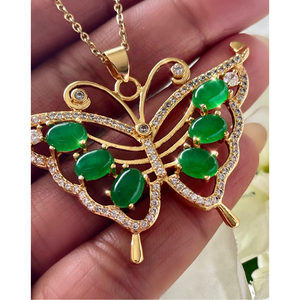 Luna Jade Butterfly Necklace