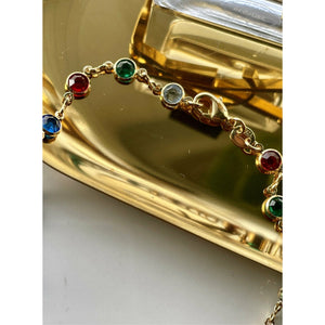Rainbow Crystal Ankle Bracelet (Extension Available)